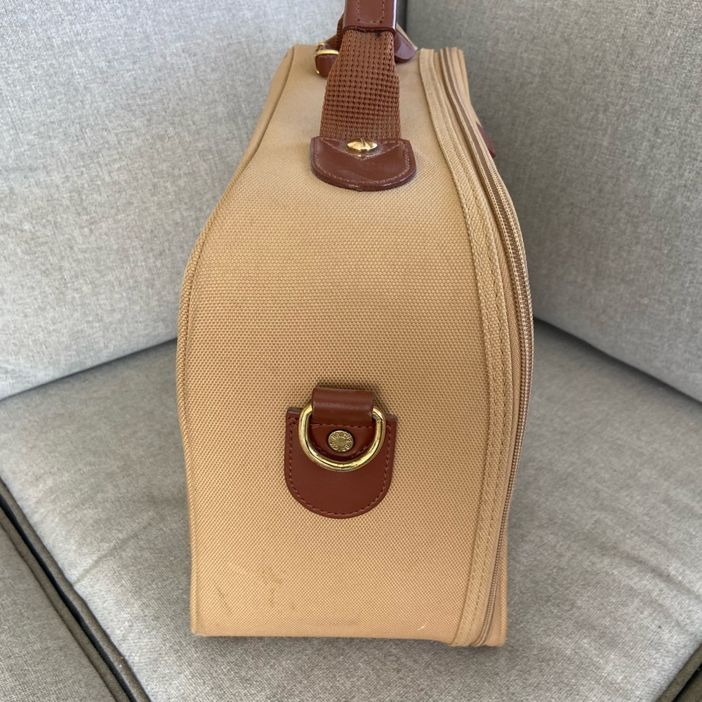 Bric's Tan Canvas Carry on Train Satchel - Picture 5 of 8